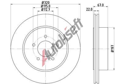 HELLA PAGID Brzdový kotouč PRO - 320 mm HPG 8DD 355 115-481, 8DD 355 115-481 HELLA PAGID Brzdový kotouč PRO - 320 mm HPG 8DD 355 115-481, 8DD 355 115-481