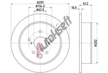 HELLA PAGID Brzdový kotouč PRO - 291 mm HPG 8DD 355 115-711, 8DD 355 115-711 HELLA PAGID Brzdový kotouč PRO - 291 mm HPG 8DD 355 115-711, 8DD 355 115-711