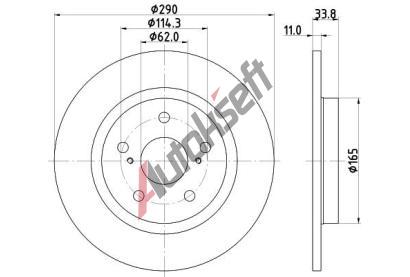 HELLA PAGID Brzdov kotou - 290 mm HPG 8DD 355 116-121, 8DD 355 116-121