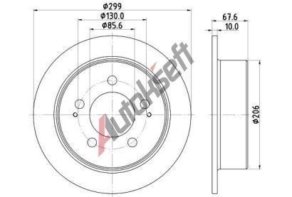 HELLA PAGID Brzdov kotou PRO - 299 mm HPG 8DD 355 116-341, 8DD 355 116-341