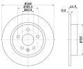 HELLA PAGID Brzdov kotou PRO - 268 mm ‐ HPG 8DD 355 116-581