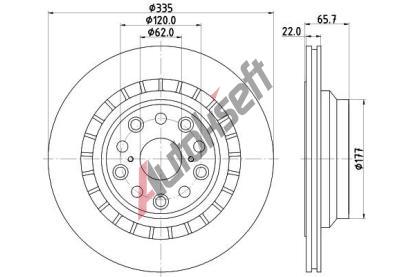HELLA PAGID Brzdov� kotou� PRO - 335 mm HPG 8DD 355 116-941, 8DD 355 116-941