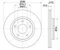 HELLA PAGID Brzdov kotou PRO - 280 mm ‐ HPG 8DD 355 117-321