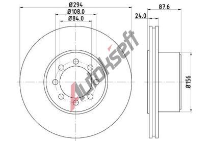 HELLA PAGID Brzdov kotou - 294 mm HPG 8DD 355 117-481, 8DD 355 117-481