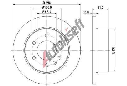 HELLA PAGID Brzdov kotou - 298 mm HPG 8DD 355 117-641, 8DD 355 117-641
