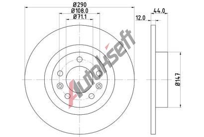 HELLA PAGID Brzdov� kotou� PRO - 290 mm HPG 8DD 355 117-991, 8DD 355 117-991