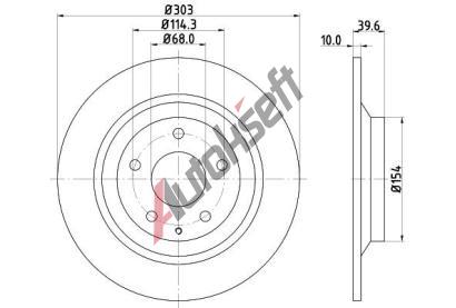 HELLA PAGID Brzdov� kotou� PRO - 303 mm HPG 8DD 355 118-541, 8DD 355 118-541