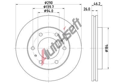 HELLA PAGID Brzdov� kotou� PRO - 290 mm HPG 8DD 355 118-631, 8DD 355 118-631