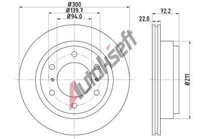 HELLA PAGID Brzdov kotou PRO - 300 mm HPG 8DD 355 118-651, 8DD 355 118-651