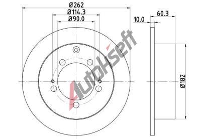 HELLA PAGID Brzdov kotou PRO - 262 mm HPG 8DD 355 118-661, 8DD 355 118-661