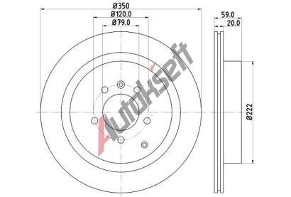 HELLA PAGID Brzdov� kotou� PRO - 350 mm HPG 8DD 355 118-781, 8DD 355 118-781