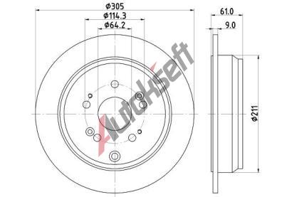 HELLA PAGID Brzdov kotou PRO - 305 mm HPG 8DD 355 118-901, 8DD 355 118-901