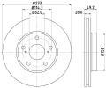 HELLA PAGID Brzdov kotou PRO - 273 mm ‐ HPG 8DD 355 118-951