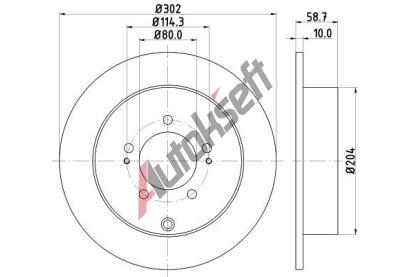 HELLA PAGID Brzdový kotouč PRO - 302 mm HPG 8DD 355 119-061, 8DD 355 119-061 HELLA PAGID Brzdový kotouč PRO - 302 mm HPG 8DD 355 119-061, 8DD 355 119-061