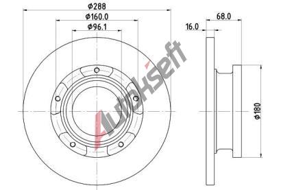 HELLA PAGID Brzdov� kotou� - 288 mm HPG 8DD 355 120-181, 8DD 355 120-181