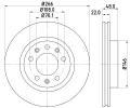 HELLA PAGID Brzdov kotou PRO - 266 mm HPG 8DD 355 120-541, 8DD 355 120-541