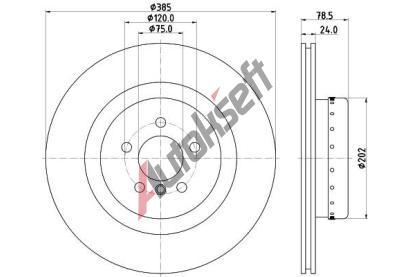 HELLA PAGID Brzdový kotouč PRO High Carbon - 385 mm HPG 8DD 355 120-741, 8DD 355 120-741 HELLA PAGID Brzdový kotouč PRO High Carbon - 385 mm HPG 8DD 355 120-741, 8DD 355 120-741