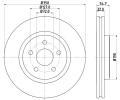 HELLA PAGID Brzdov kotou PRO High Carbon - 350 mm HPG 8DD 355 122-411, 8DD 355 122-411