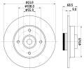 HELLA PAGID Brzdov kotou PRO - 249 mm HPG 8DD 355 123-291, 8DD 355 123-291