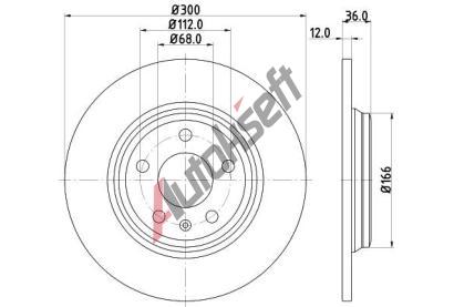 HELLA PAGID Brzdov� kotou� PRO - 300 mm HPG 8DD 355 125-191, 8DD 355 125-191
