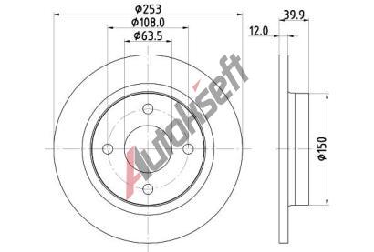 HELLA PAGID Brzdov kotou PRO - 253 mm HPG 8DD 355 126-611, 8DD 355 126-611