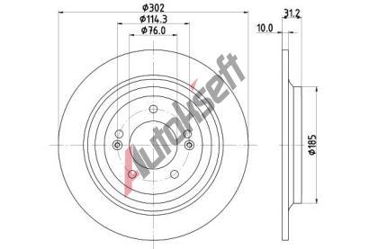HELLA PAGID Brzdov kotou PRO - 302 mm HPG 8DD 355 126-681, 8DD 355 126-681
