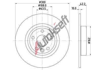 HELLA PAGID Brzdov kotou PRO - 300 mm HPG 8DD 355 126-721, 8DD 355 126-721