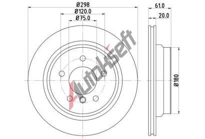 HELLA PAGID Brzdov kotou PRO High Carbon - 298 mm HPG 8DD 355 127-261, 8DD 355 127-261