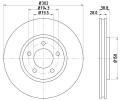 HELLA PAGID Brzdov kotou PRO High Carbon - 302 mm HPG 8DD 355 127-671, 8DD 355 127-671
