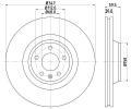 HELLA PAGID Brzdov kotou PRO High Carbon - 347 mm ‐ HPG 8DD 355 128-311