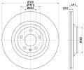 HELLA PAGID Brzdov kotou PRO High Carbon - 330 mm ‐ HPG 8DD 355 128-321