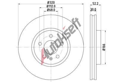 HELLA PAGID Brzdov kotou PRO High Carbon - 320 mm HPG 8DD 355 128-721, 8DD 355 128-721