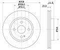 HELLA PAGID Brzdov kotou PRO High Carbon - 258 mm HPG 8DD 355 128-851, 8DD 355 128-851