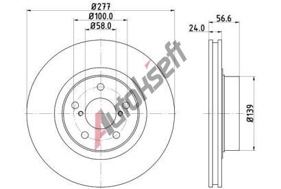 HELLA PAGID Brzdov kotou PRO High Carbon - 277 mm HPG 8DD 355 129-421, 8DD 355 129-421