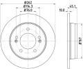 HELLA PAGID Brzdov kotou PRO High Carbon - 262 mm HPG 8DD 355 129-451, 8DD 355 129-451