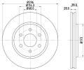 HELLA PAGID Brzdov kotou PRO High Carbon - 296 mm HPG 8DD 355 129-561, 8DD 355 129-561