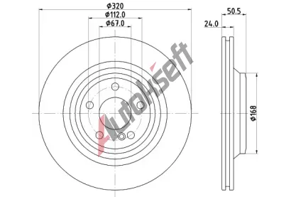 HELLA PAGID Brzdov kotou PRO High Carbon - 320 mm HPG 8DD 355 133-251, 8DD 355 133-251
