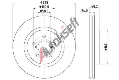 HELLA PAGID Brzdov kotou PRO - 293 mm HPG 8DD 355 134-221, 8DD 355 134-221