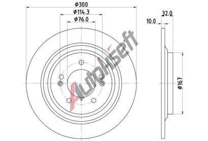 HELLA PAGID Brzdov� kotou� PRO - 300 mm HPG 8DD 355 134-291, 8DD 355 134-291
