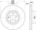 Brzdov kotou HELLA PAGID ‐ HPG 8DD 355 134-621