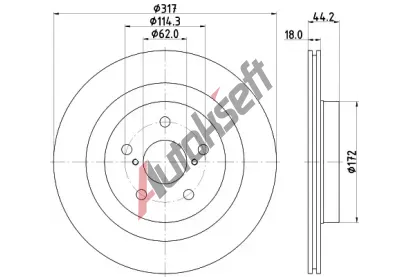 HELLA PAGID Brzdový kotouč PRO - 317 mm HPG 8DD 355 134-961, 8DD 355 134-961 HELLA PAGID Brzdový kotouč PRO - 317 mm HPG 8DD 355 134-961, 8DD 355 134-961