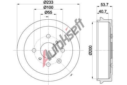 HELLA PAGID Brzdový buben - 200 mm HPG 8DT 355 300-581, 8DT 355 300-581 HELLA PAGID Brzdový buben - 200 mm HPG 8DT 355 300-581, 8DT 355 300-581