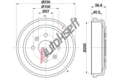 HELLA PAGID Brzdov� buben - 200 mm HPG 8DT 355 300-961, 8DT 355 300-961