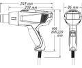 HAZET Nstavec-sada, horkovzdun vtrk Heat gun set HZT 1990N/6, 1990N/6