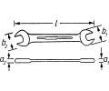 HAZET Dvojit - vidlicov kl HZT 450N-14X15, 450N-14X15