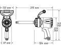 HAZET R�zov� �roubov�k (stla�en� vzduch) Twin Turbo impact wrench long spindle HZT 9013LGTT, 9013LGTT