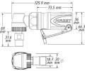 HAZET Pm bruska (stlaen vzduch) Mini die grinder angled HZT 9032M-5, 9032M-5