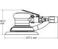 HAZET Excentr.bruska (stlaen vzduch) HZT 9033-2, 9033-2