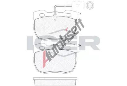 ICER Sada brzdovch destiek - kotouov brzda IC 140839, 140839