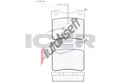 ICER Sada brzdovch destiek - kotouov brzda IC 141241, 141241